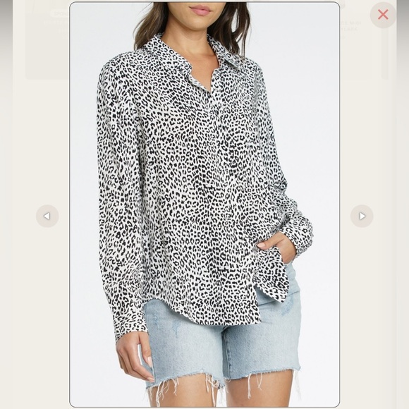 Pistola Elle Leopard Print Baby Snap Front Shirt Size S EUC - Picture 4 of 12